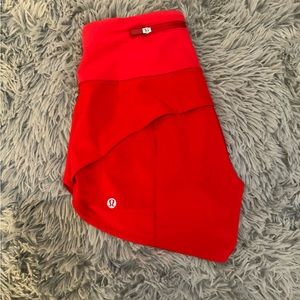 Lululemon size zero 4” red